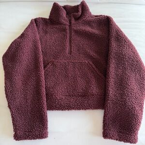 All in Motion Maroon Sherpa Jacket